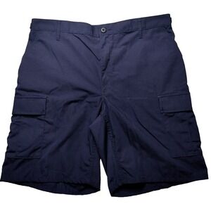 PROPPER Men Large Blue Ripstop Cotton Blend 10" Tactical Cargo Shorts F5261 EUC